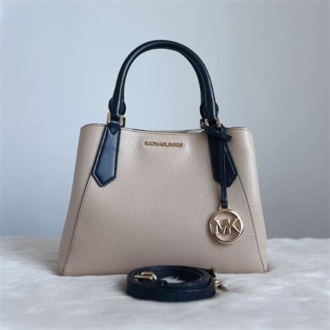 michael kors two tone leather purse|Michael Kors genuine leather handbags.